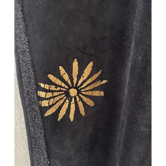 Splendid X Margherita Velluto Daisy Size Small Sweatpants Black Velvet Velour - Picture 4 of 5